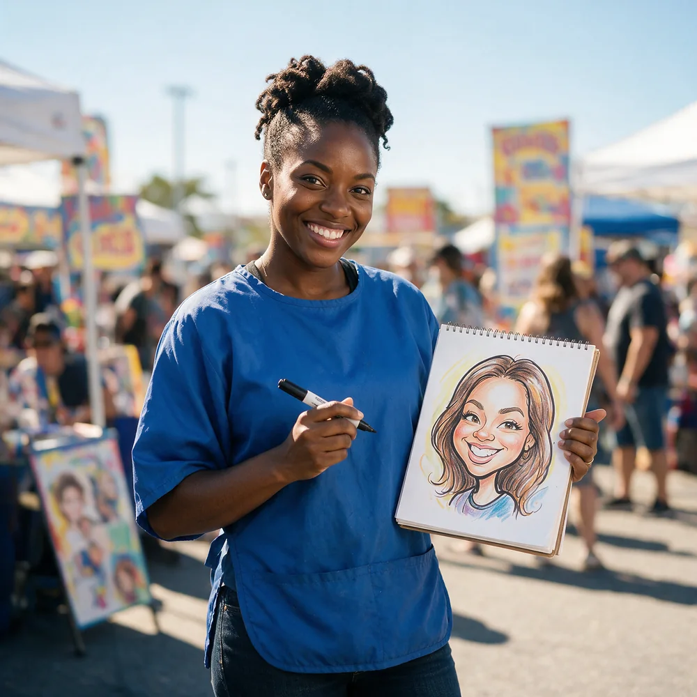 Caricature Artist at work