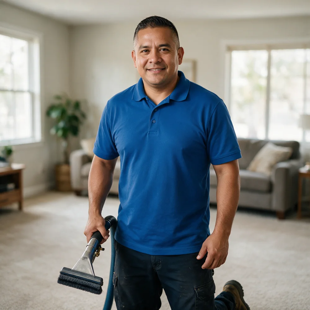 Carpet Cleaning Pro at work
