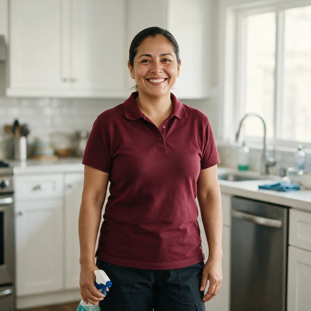House cleaner at work