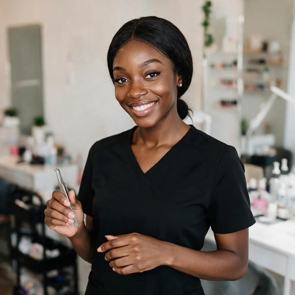 Lash Tech at work