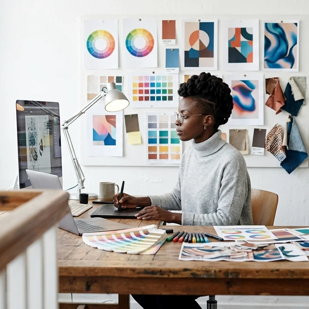 Web Designer at work