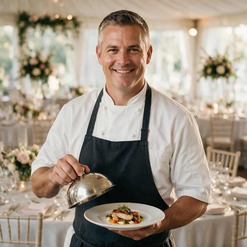 Wedding Caterer at work