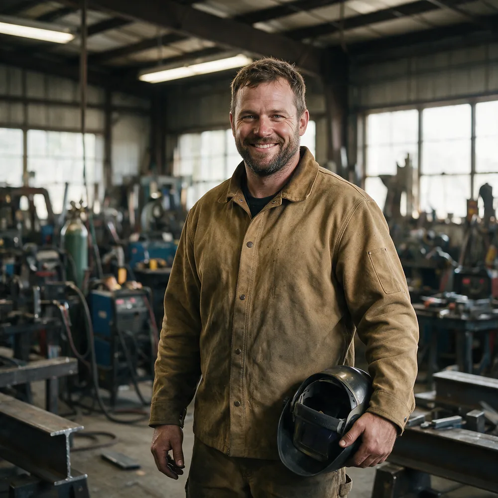 Welder at work